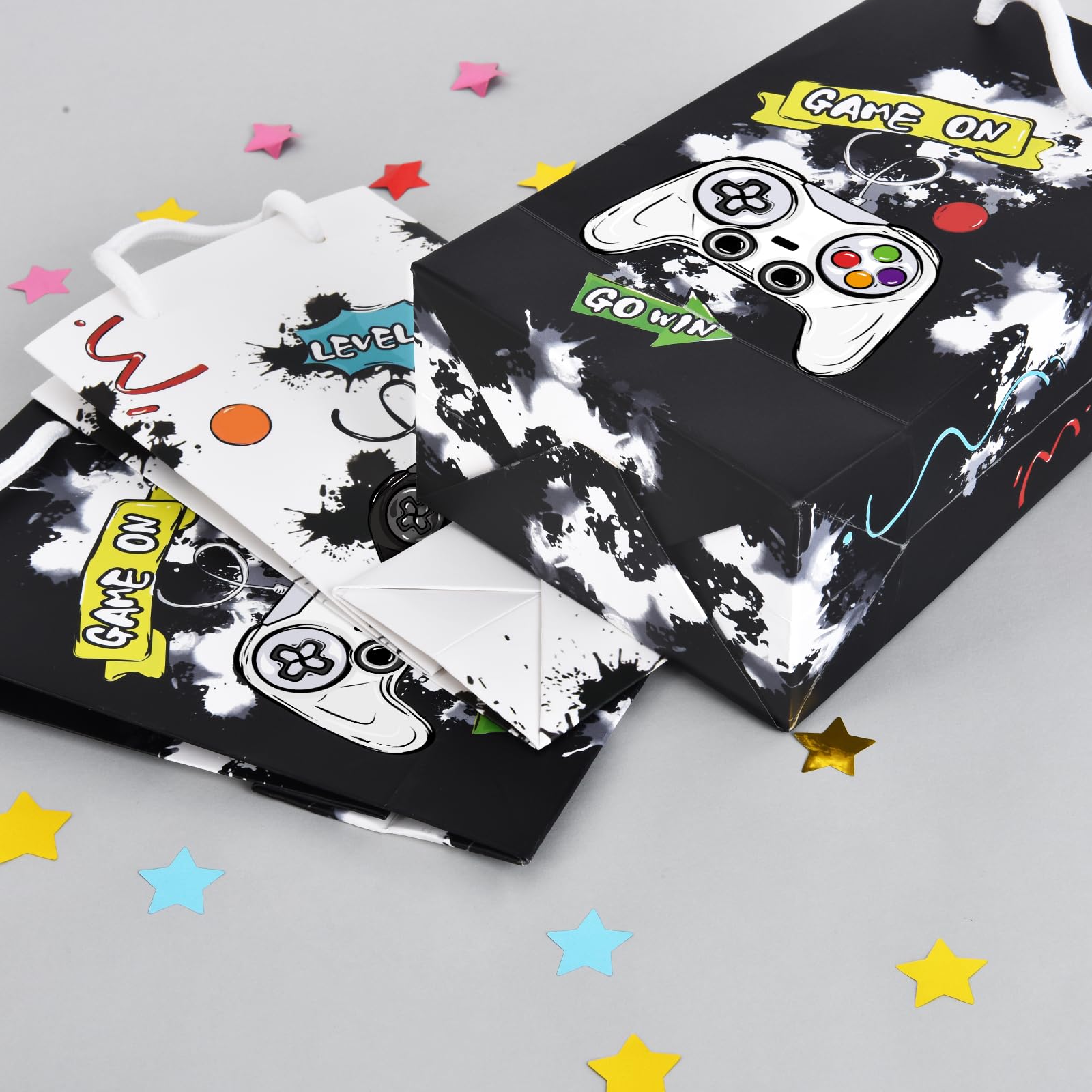 WERNNSAI Scatole Regalo A Tema Videogiochi 12 Pezzi: Confezioni In Carta Per Caramelle E Snack