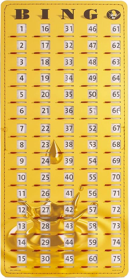 Amazon Com Mr Chips Master Board Bingo Cards Slide Shutter Deluxe Stitched Borders Gold Rush Color 14 75 H X 6 75 W Sports Outdoors