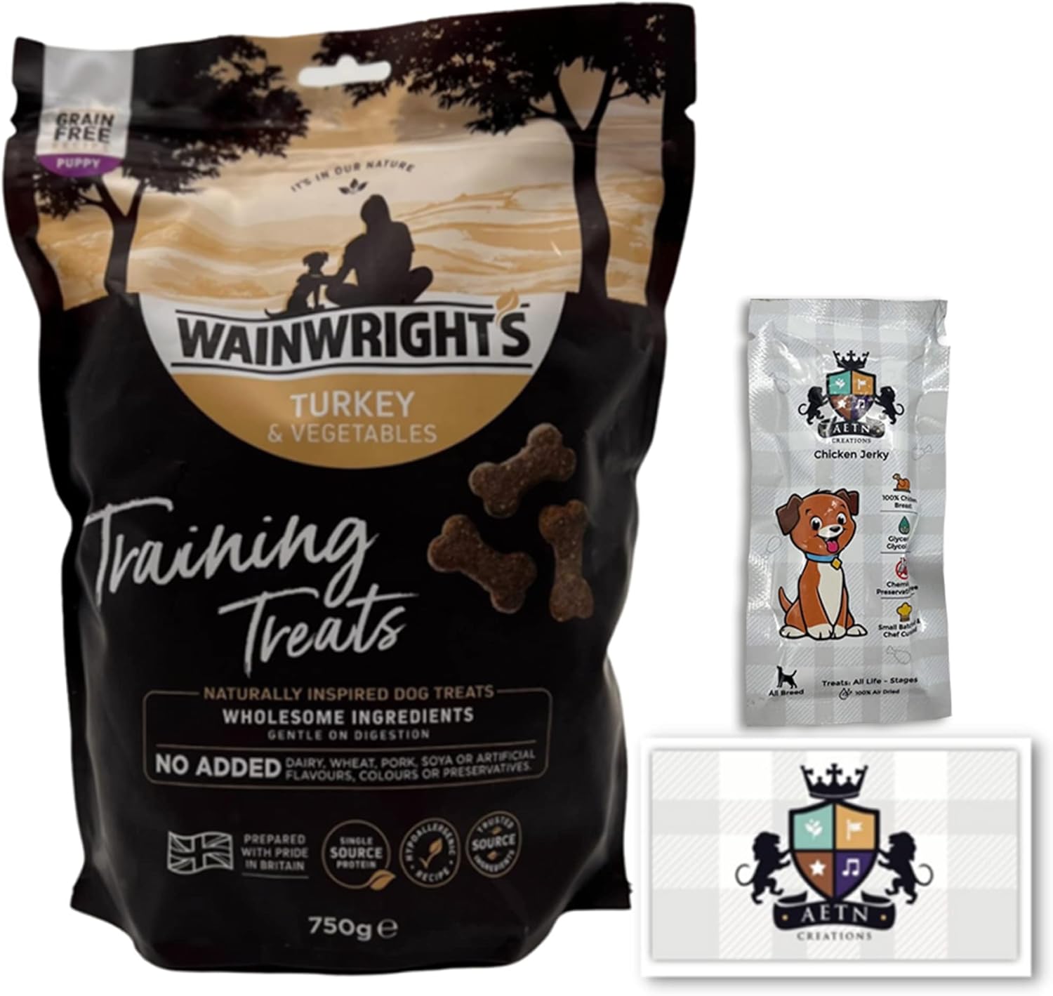 AETN Creations Bundle Grain Free Puppy Training Dog Treats 750g in