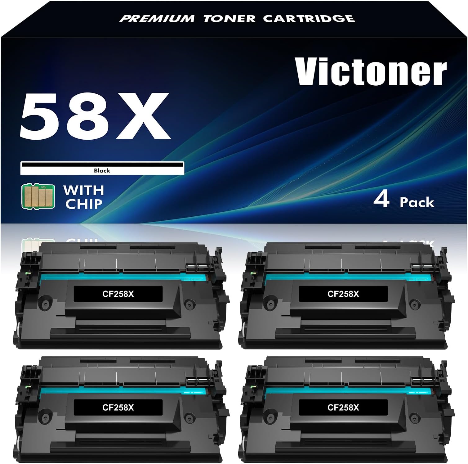 CF258X 58X Toner Cartridge Black M428fdw Toner High Yield