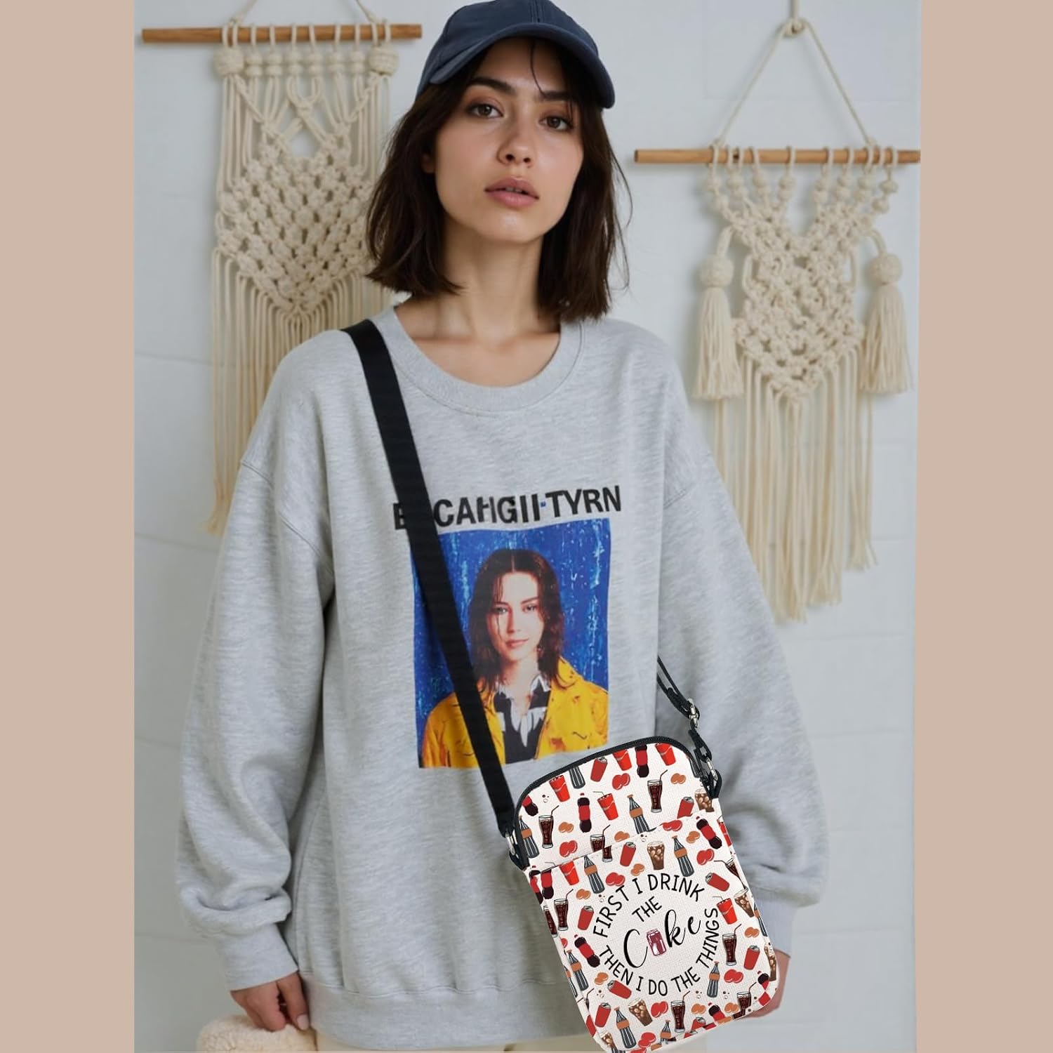 Soda Drink Crossbody Bag Soda Addict Messenger Bag Fizzy Drinking Gift Ice Drink Lover Handbag