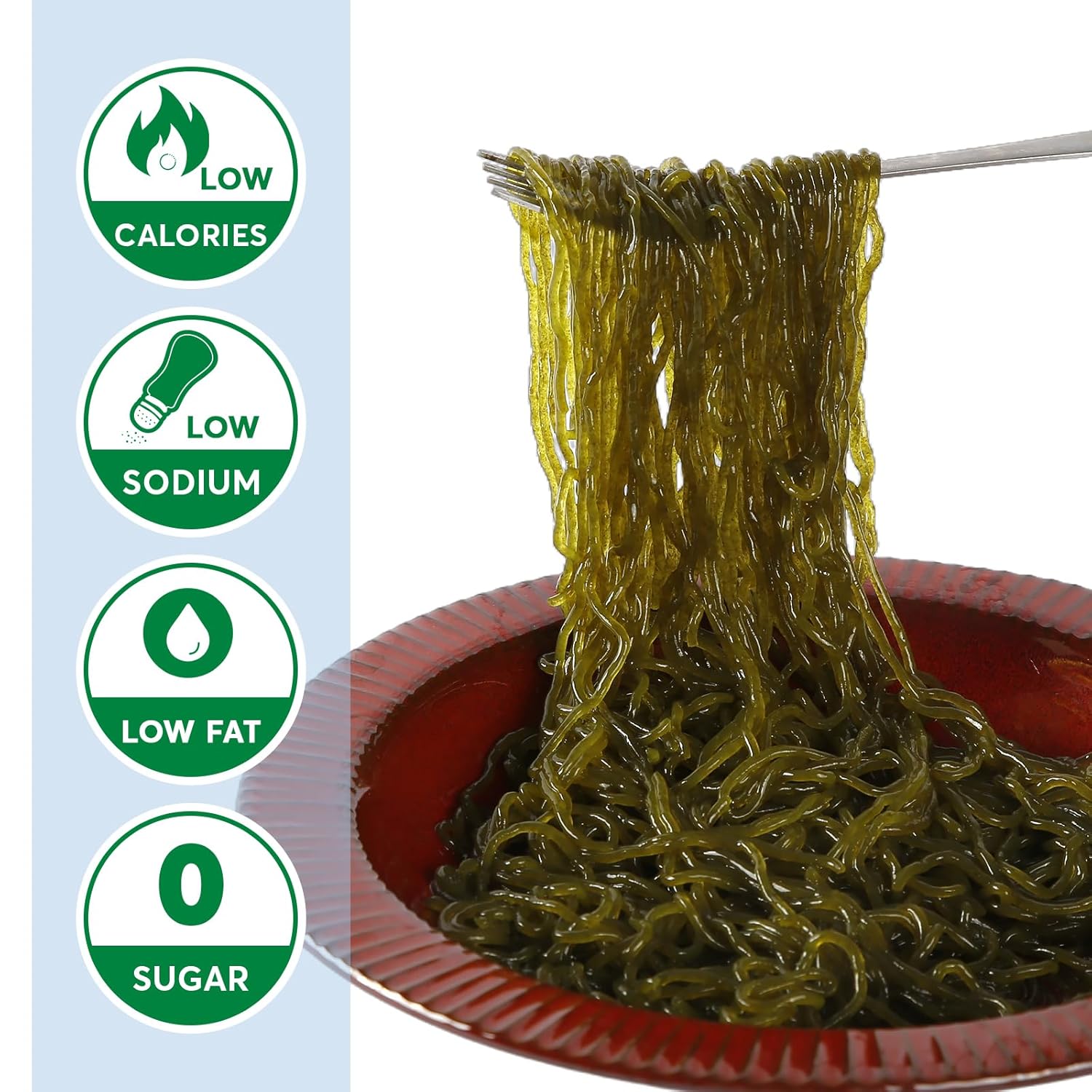 SUNGIVEN Organic Kelp Noodles 50.8 Oz Low Sodium Gluten Free Keto Low Calorie Vegan 6.35 Oz Pack of 8