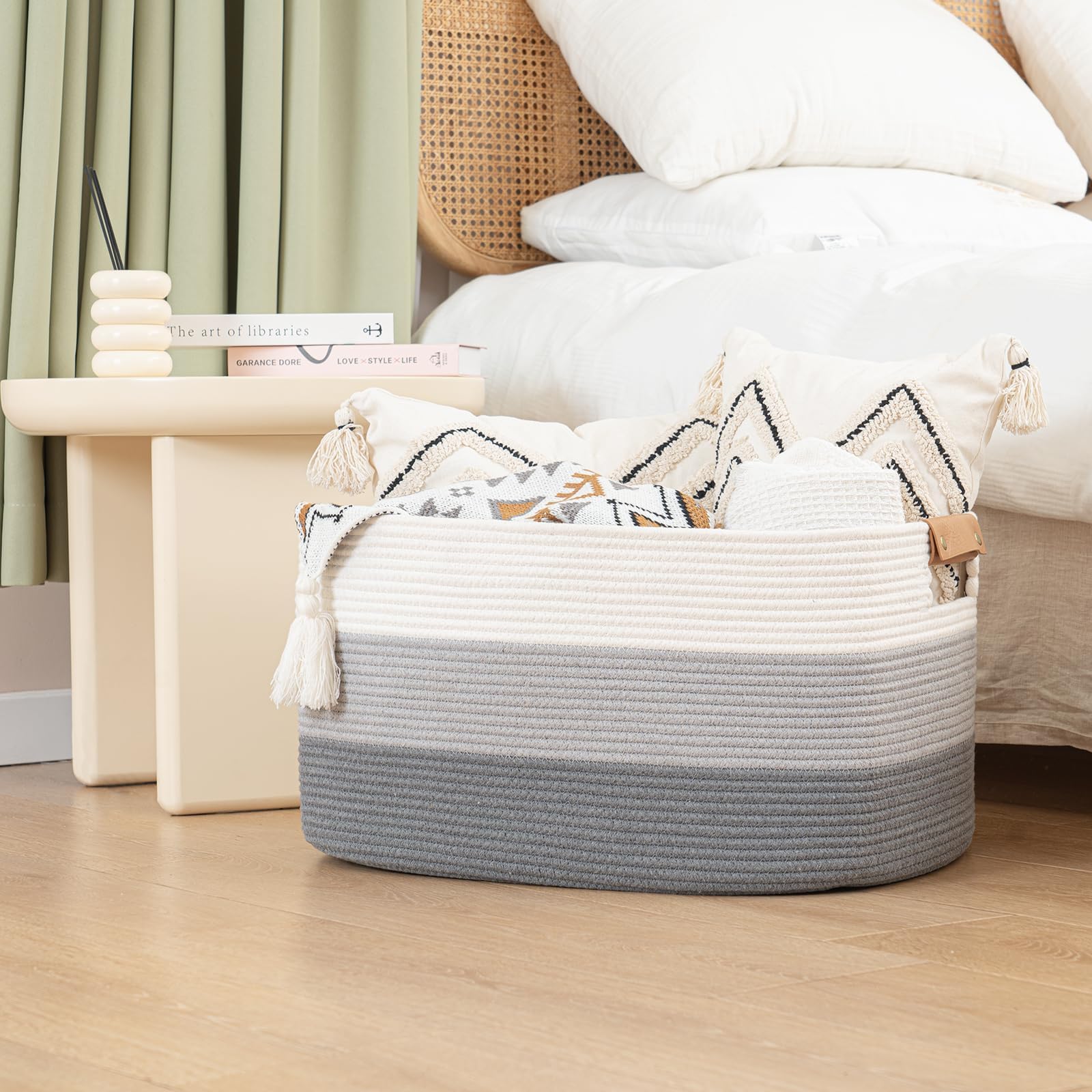 danpinera Almacenamiento, cesta de almacenamiento de 108 L, cesta de almacenamiento para juguetes de bebé, cestas de laundry cuadradas, cesta de almacenamiento para mantas, almohadas, cesta para