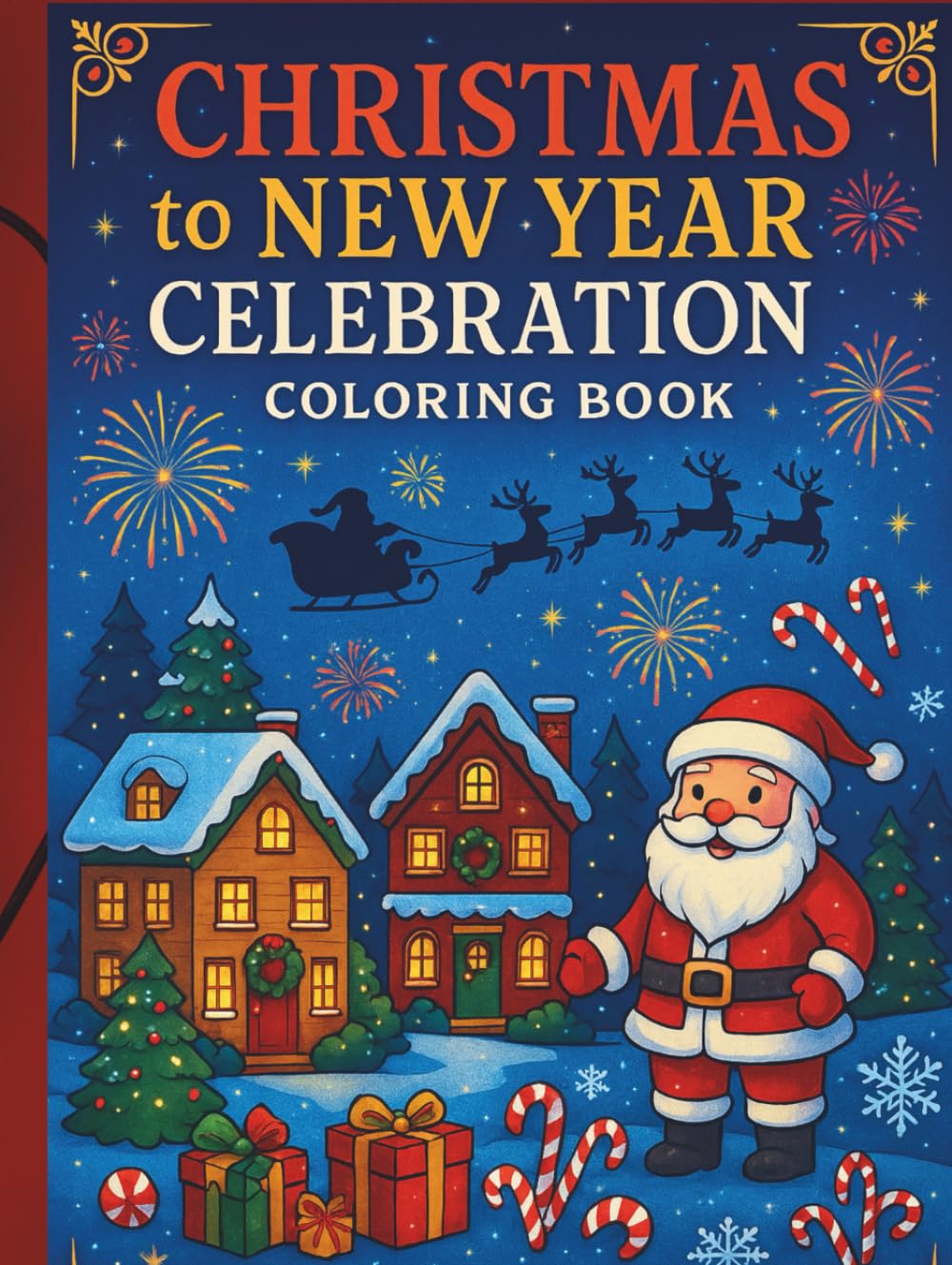 Livre coloriage de Noël festif pour vos soirées d'hiver au coin du feu