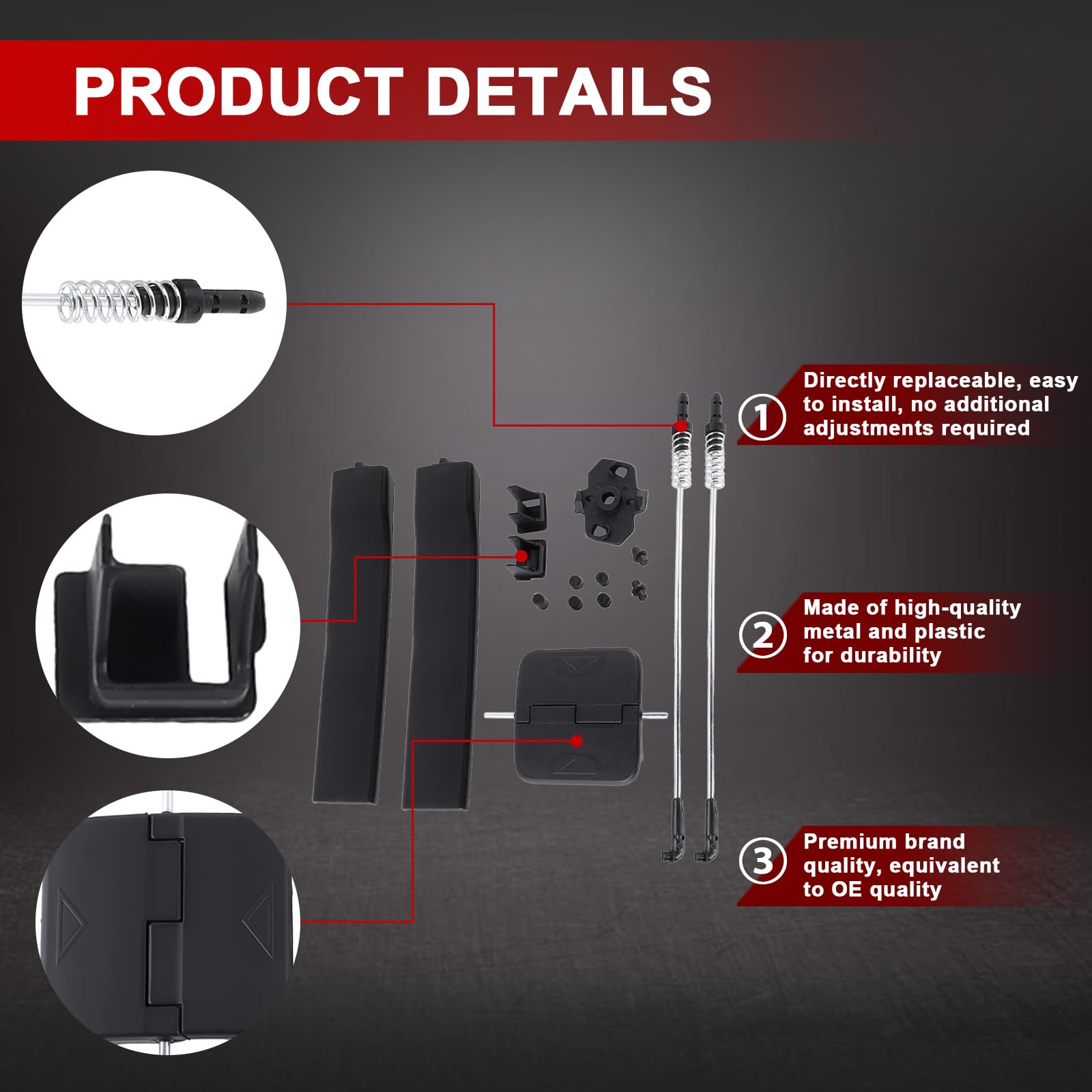 Kit de réparation pour fenêtre latérale coulissante gauche ou droite compatible avec Transporter T6 7H0847781B