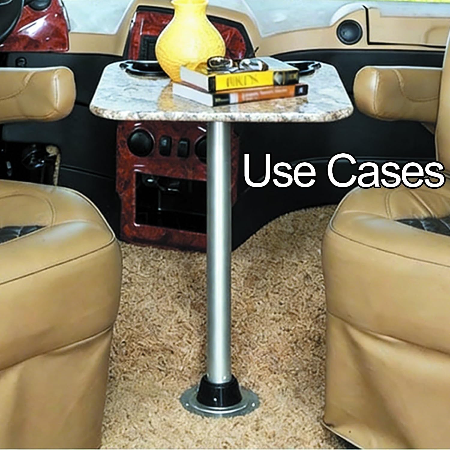 Removable RV Table Solid Wood Table Top 31x16in dinette Table for RV Conversion Vehicles, Caravan Marine Pontoon Yacht(Beige,66cm/26in)