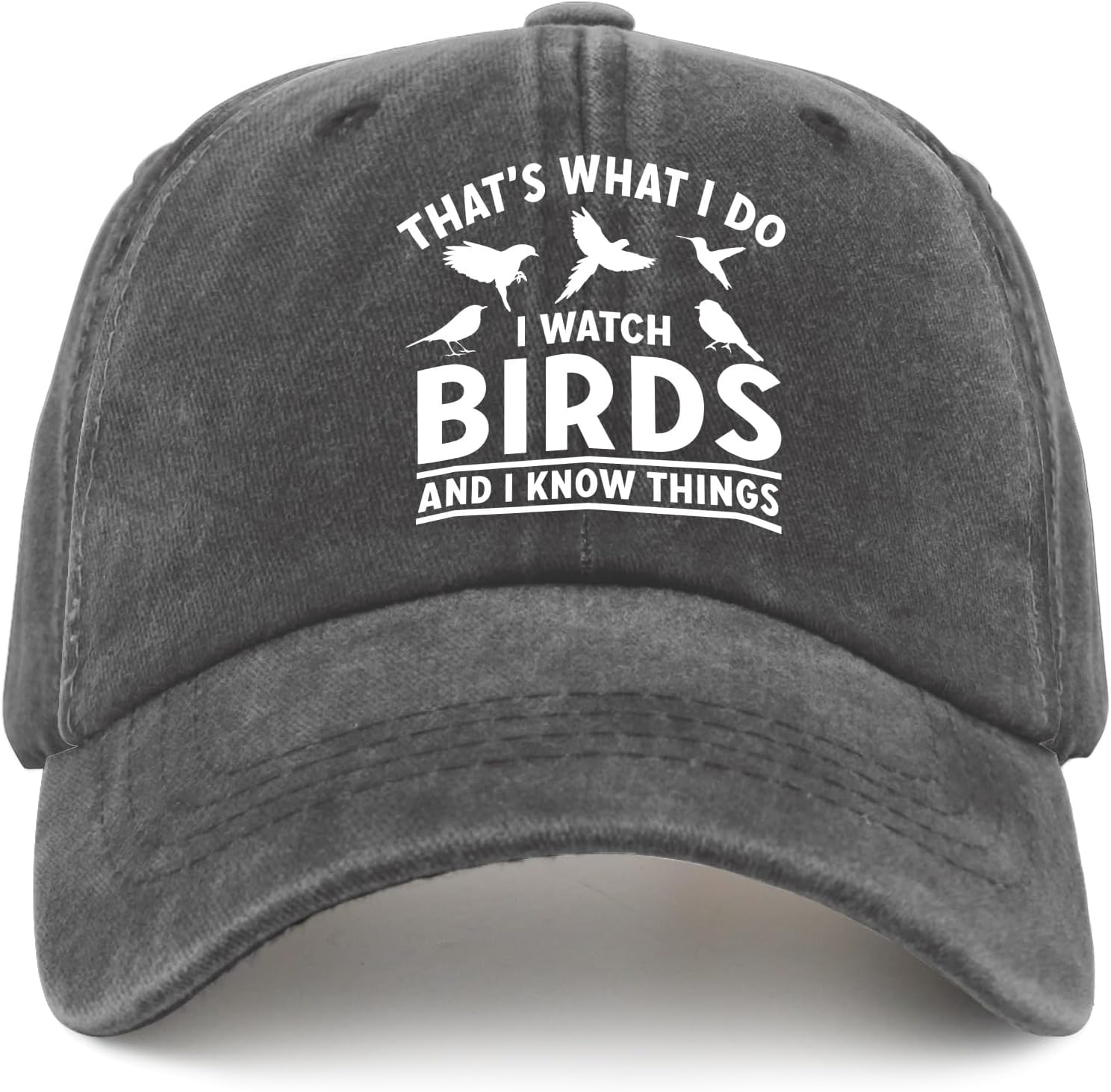 That's What I Do I Watch Birds and I Know Things Hats Youth Golf Hat Pigment Black Womens Beach Hat Gifts for Mom - Image 8