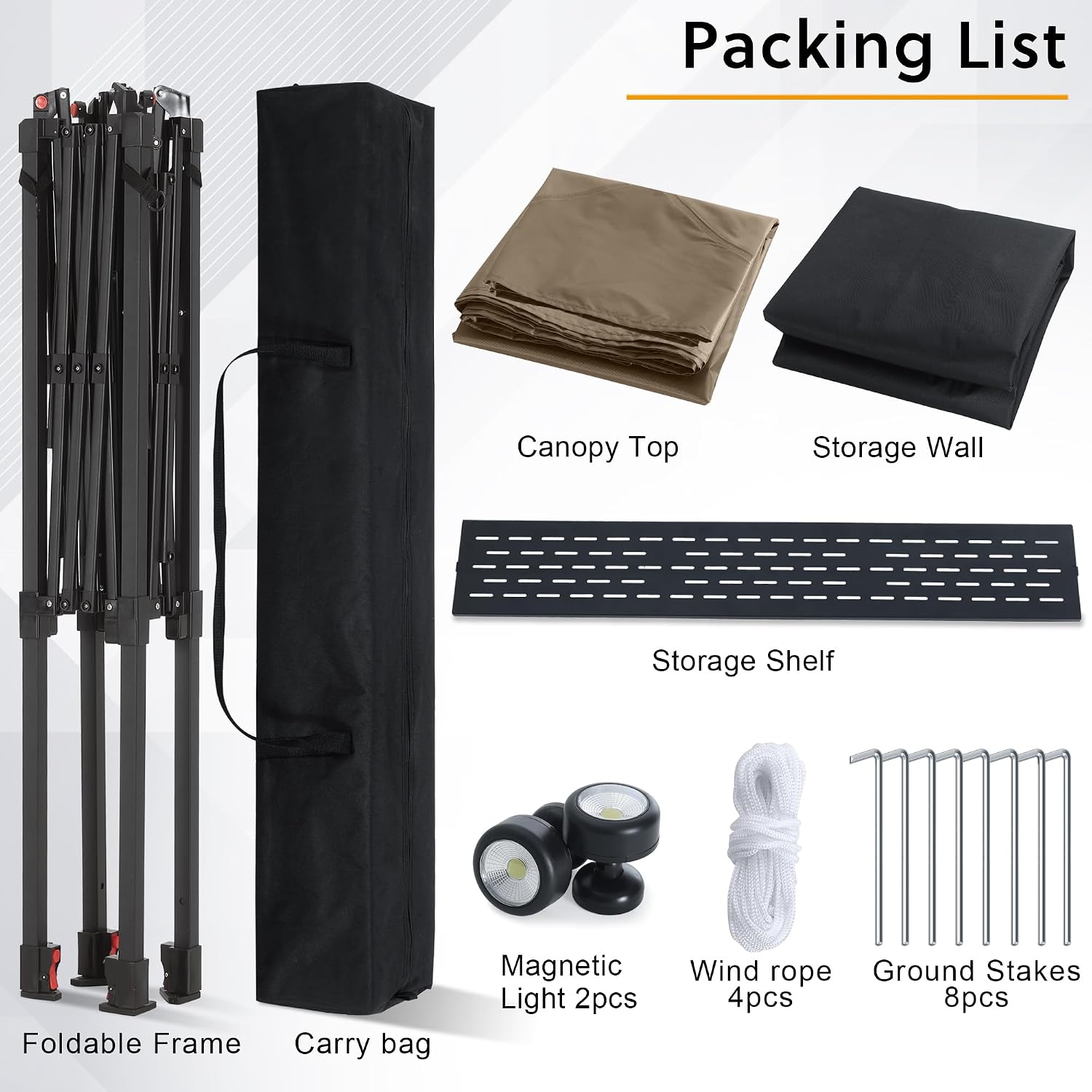 ABCCANOPY 8x5 Pop Up BBQ Grill Gazebo Review: Portable Canopy With Lights & Sidewall image 9