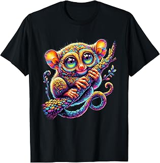 Cute Colorful Tarsier Art Phillippines Bohol Monkey Tarsier T-Shirt