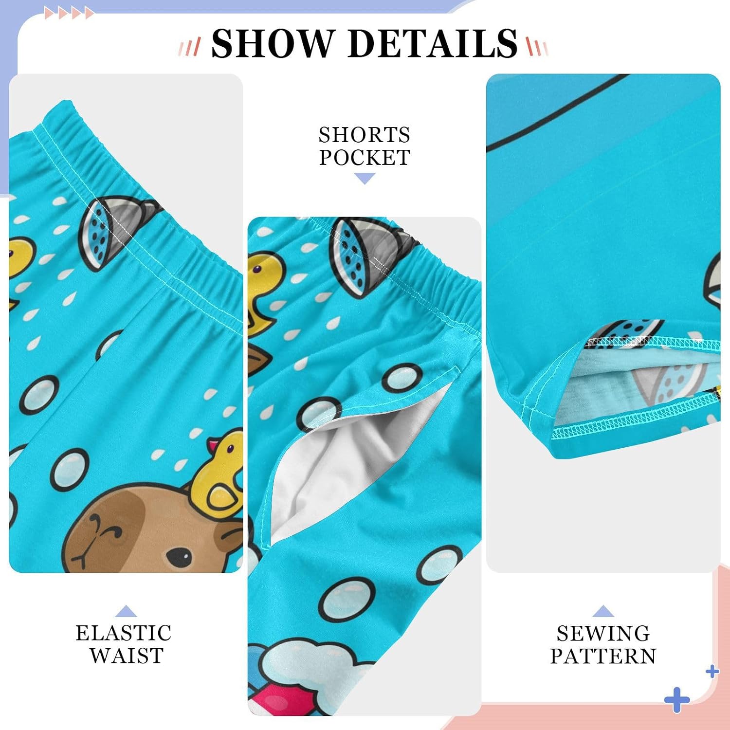 Cute Capybara Takes Bath Pajama Pants Pajama Bottoms Soft Sleep Pjs Lounge Pants M