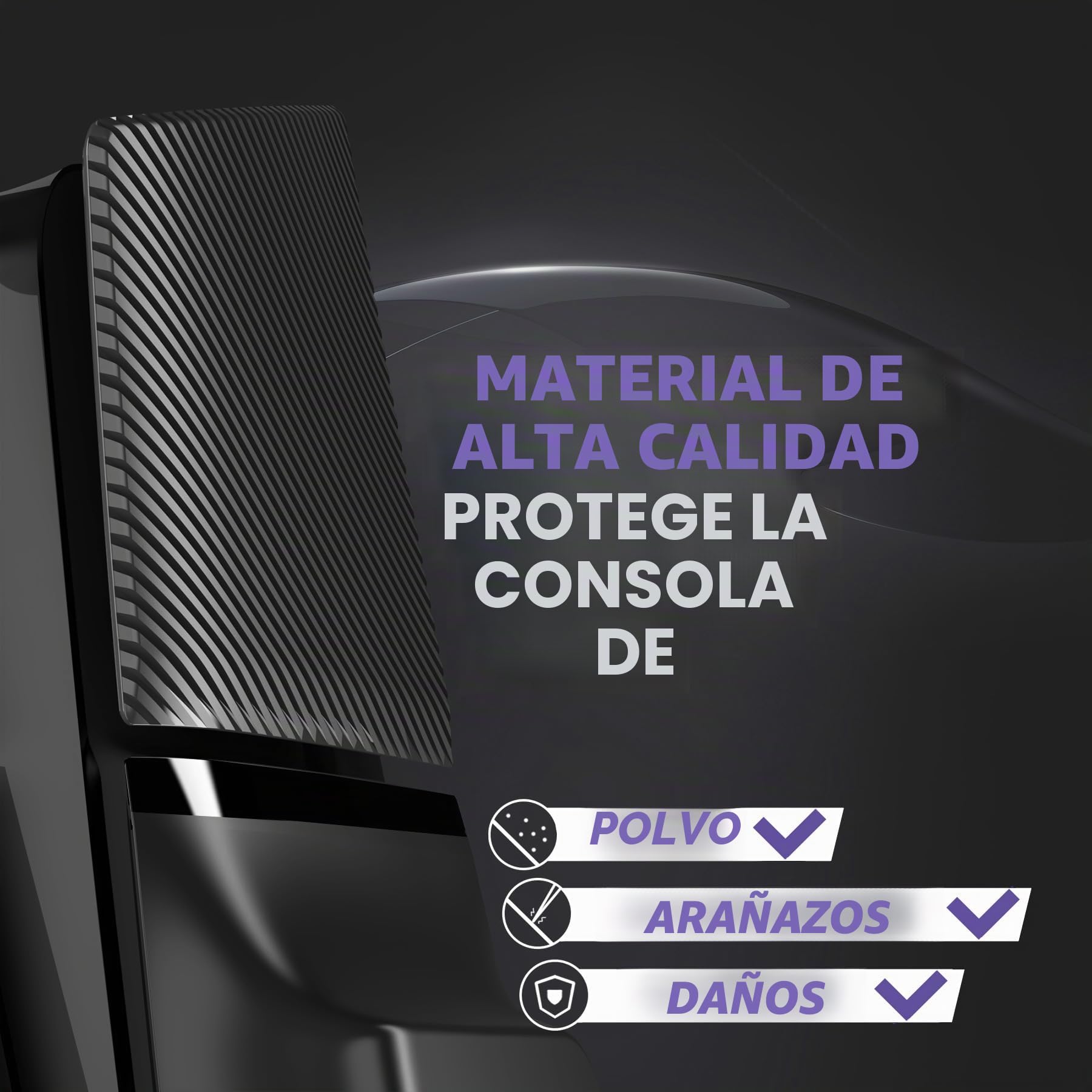eXtremeRate eXcover Carcasa Superior e Inferior de Repuesto Compatible con ps5 Slim con Lector de Discos, Paneles Laterales y Tapa Trasera con Ventilación Placa para ps5 Slim Consola - Negro