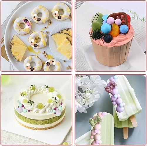 Miniatura 6 de 2 moldes de fondant de perlas 3D semiesferas, moldes de silicona para fondant, forma hemisférica, decoración de pasteles de burbujas, moldes de