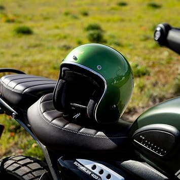 Biltwell Bonanza Metallic Irish Green Motorcycle Helmet DOT Approved
