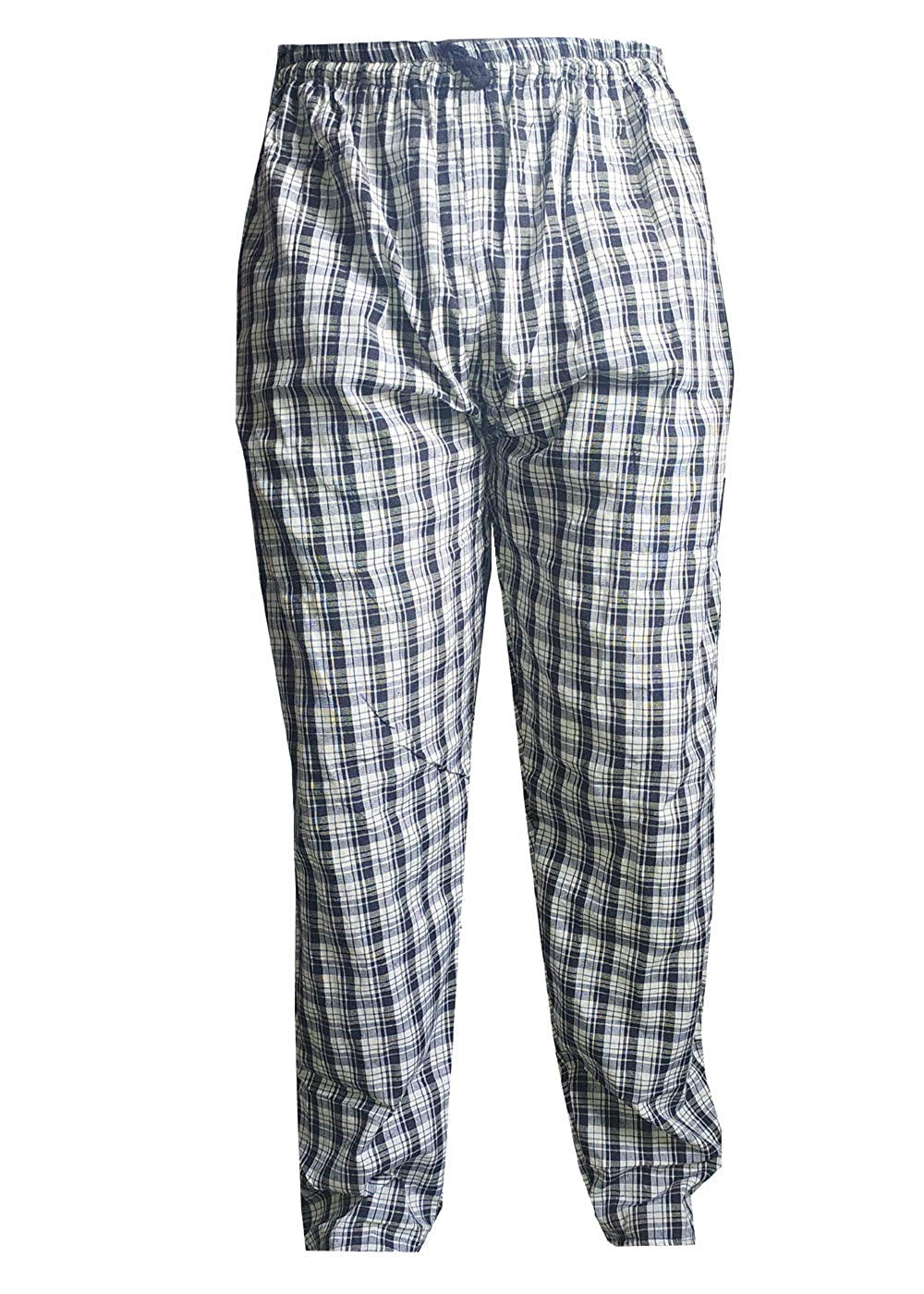 devil Men's Cotton Checkered Pajama-(Blue)-picture-11