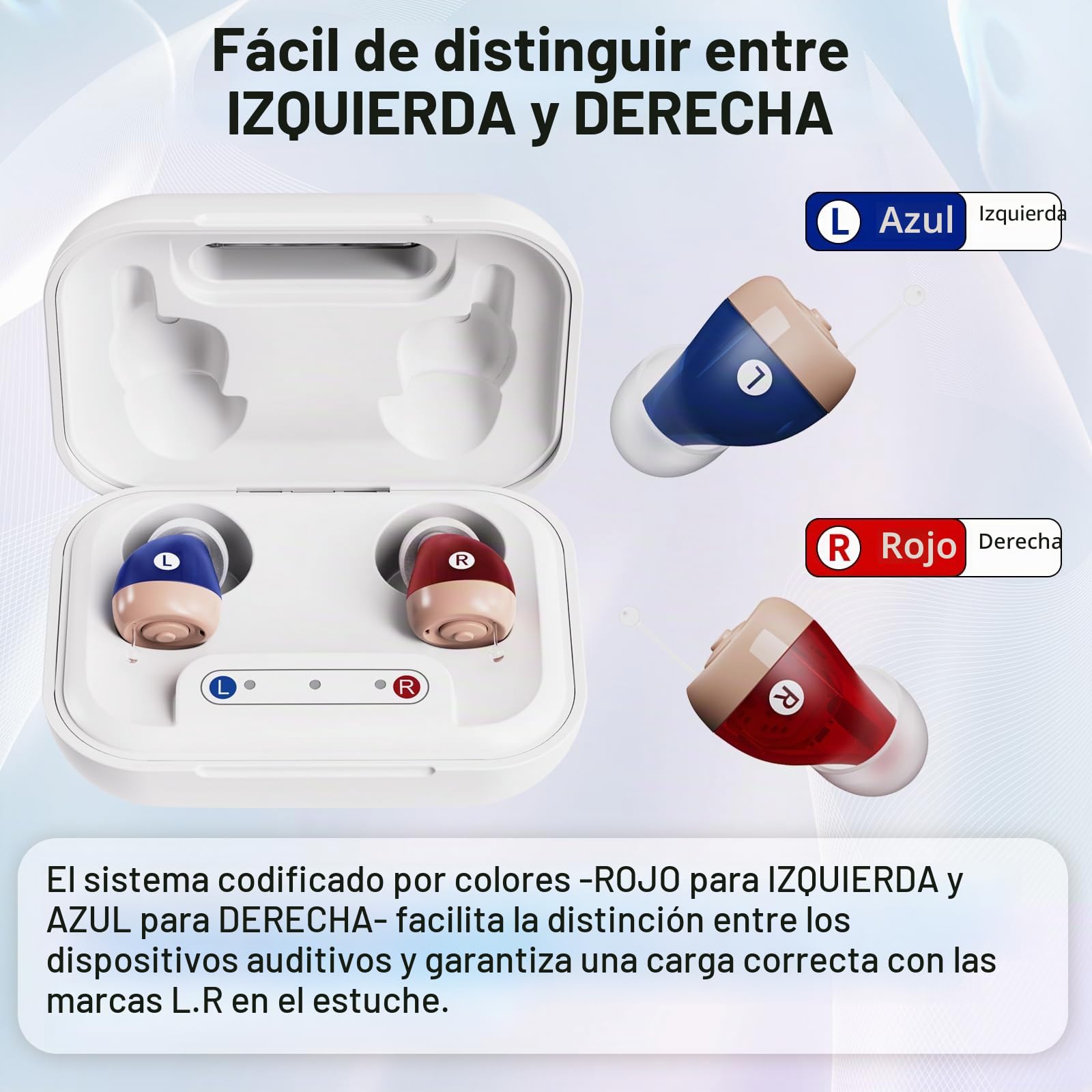 JINGHAO 2 amplificadores de sonido recargables con caja de carga portátil