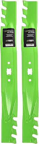 8TEN LawnRazor - Cuchilla de cortacésped para MTD Cub Cadet Troy Bilt CC999ES CC99M SC500E 942-0741A 942-0741 742-0741 (triturador), paquete de 2