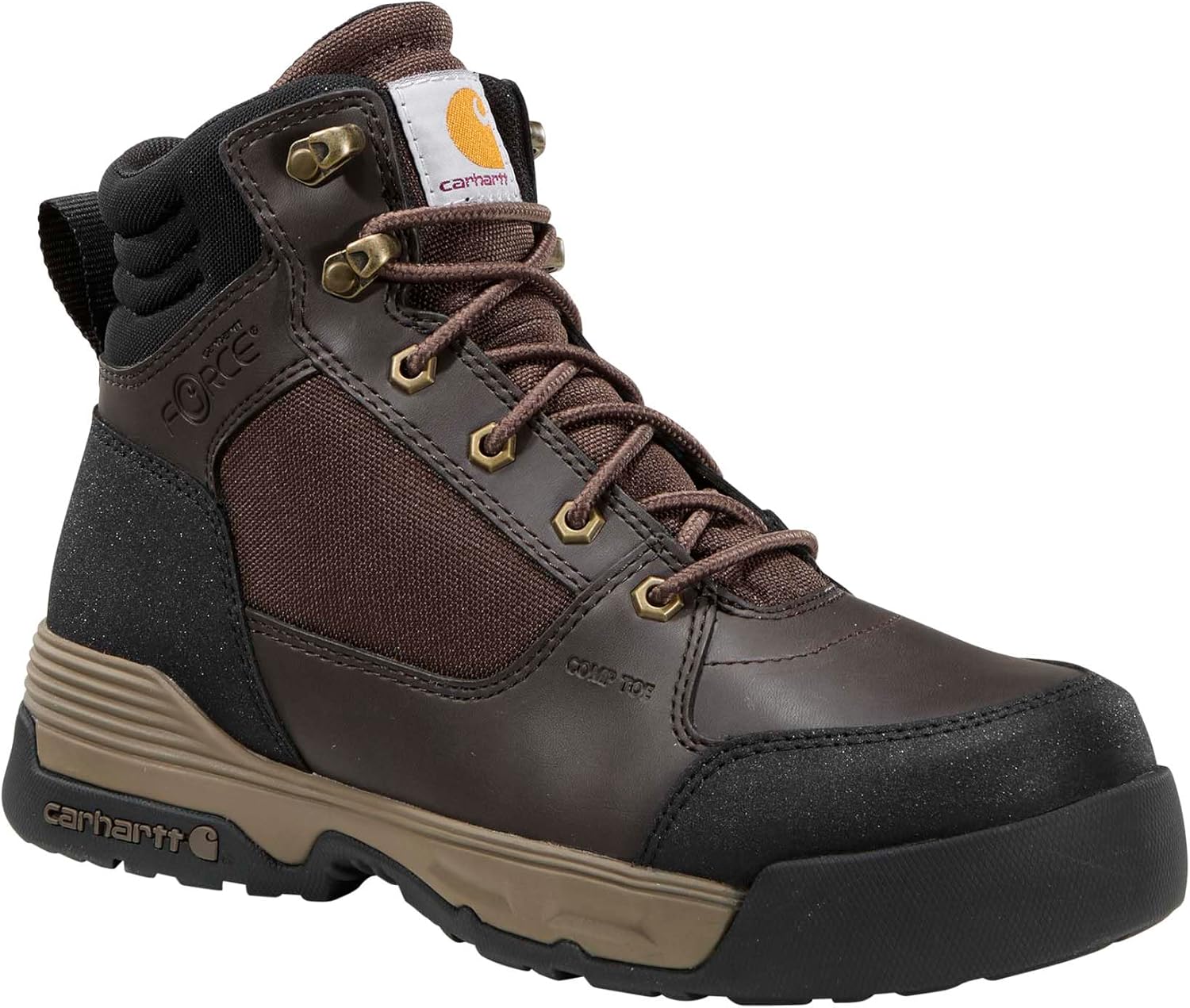 Carhartt Men’s Force HD 6" Composite Toe Work Boot, Slip-Resistant, EH Rated, FastDry Lining