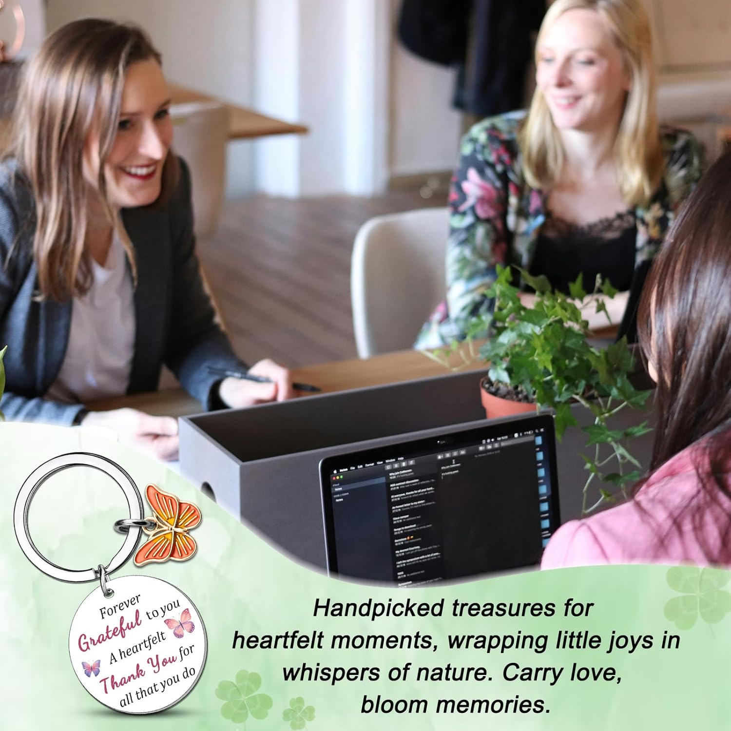 Thank You Gifts for Coworkers Appreciation Gifts for Women Farewell Gift for Coworkers Birthday Christmas Gift for Coworker Women Thank You Keychain for Friends - Image 7