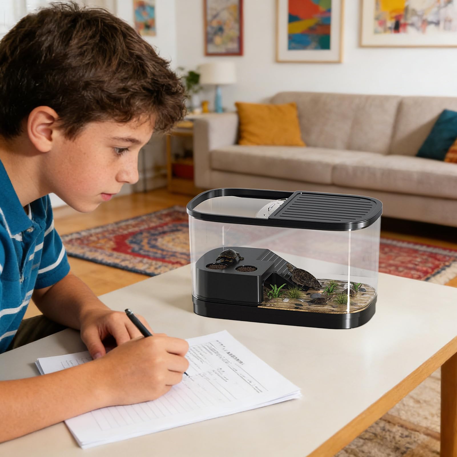Tanque para Reptiles Jaula Y Recinto para Reptiles | Terrario De Transparente Para Ranas Para geckos, tarántulas, tortugas, dragones barbudos, arañas, camaleones, ranas y