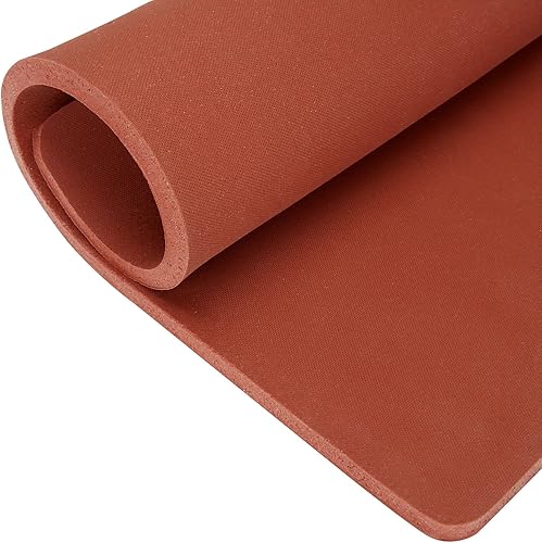 Alfombrilla de silicona de 15 x 15 pulgadas, almohadilla de silicona roja más gruesa de 0.3 pulgadas para máquina de prensa de calor, almohadilla de