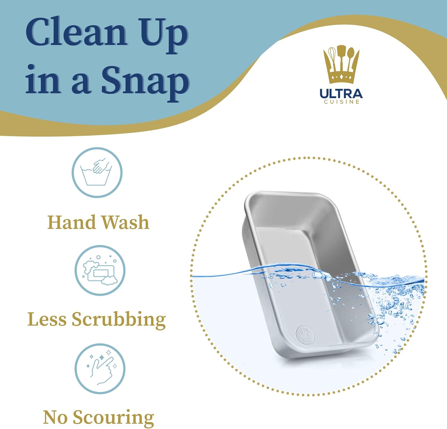 Ultra Cuisine Stainless Steel Baking Rack - 10 x14.75 inch Jelly Roll Pan Rack & Aluminum Loaf Pan for Baking Bread - 9.5x5 inch Loaf Pan, 1lb - Easy Clean