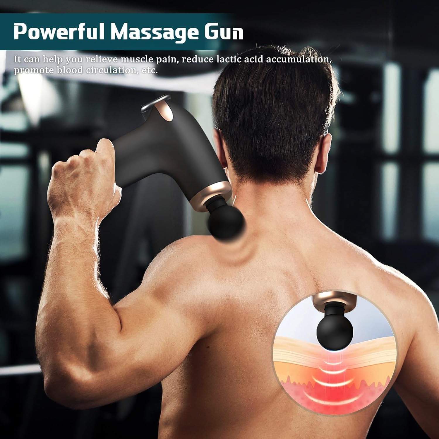 Myrra Ultragun Massage Gun For Full Body Relaxation|Deep Tissue Percussion Massager Machine For Muscle Relaxation|Battery Powered And Handheld For Neck, Shoulder, Back, Foot Myrra Ultragun Massage Gun For Full Body Relaxation|Deep Tissue Percussion Massager Machine For Muscle Relaxation|Battery Powered And Handheld For Neck, Shoulder, Back, Foot