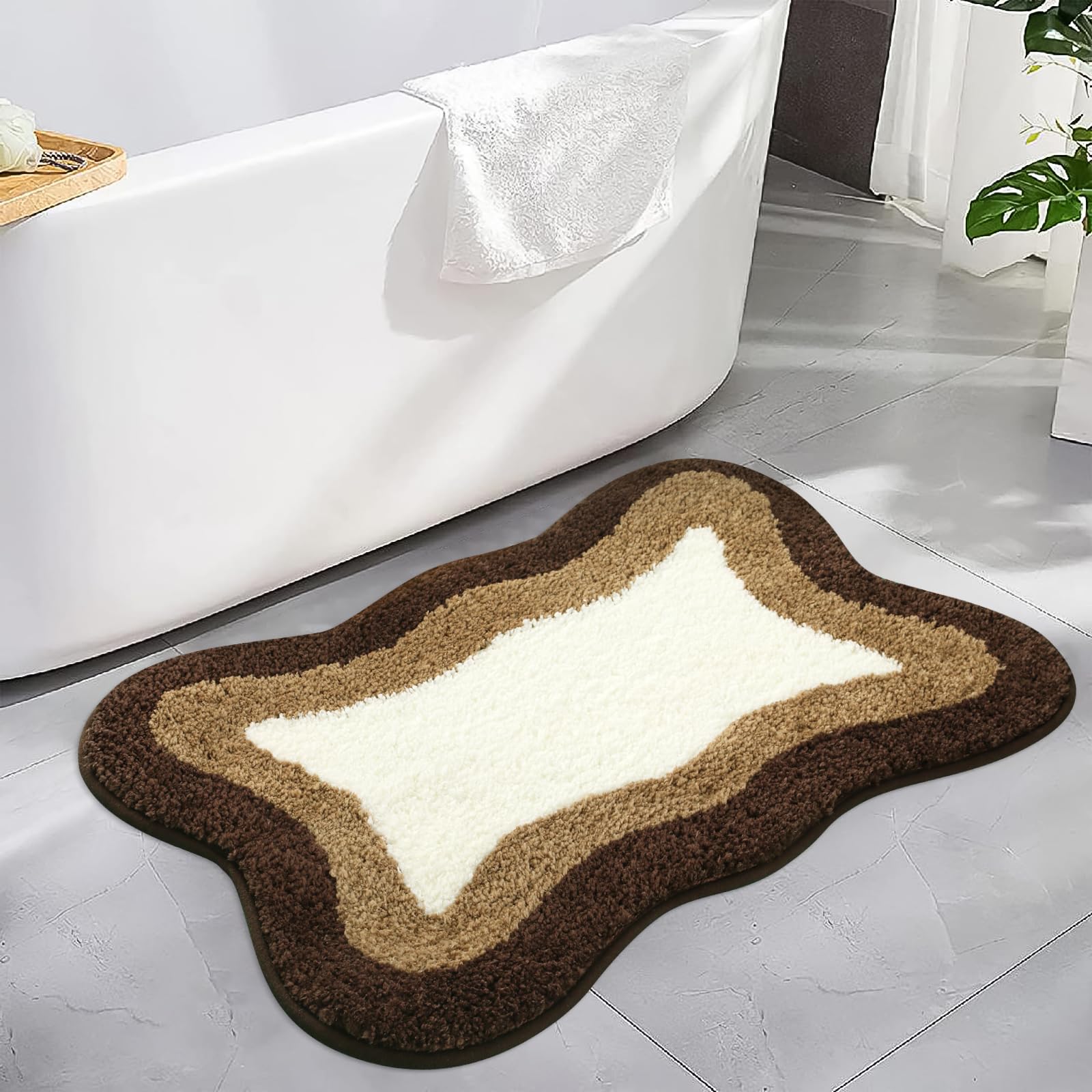 HAOCOO Bathroom Rugs Non Slip Washable 18x25 inch Extra Soft Small Bath Mat
