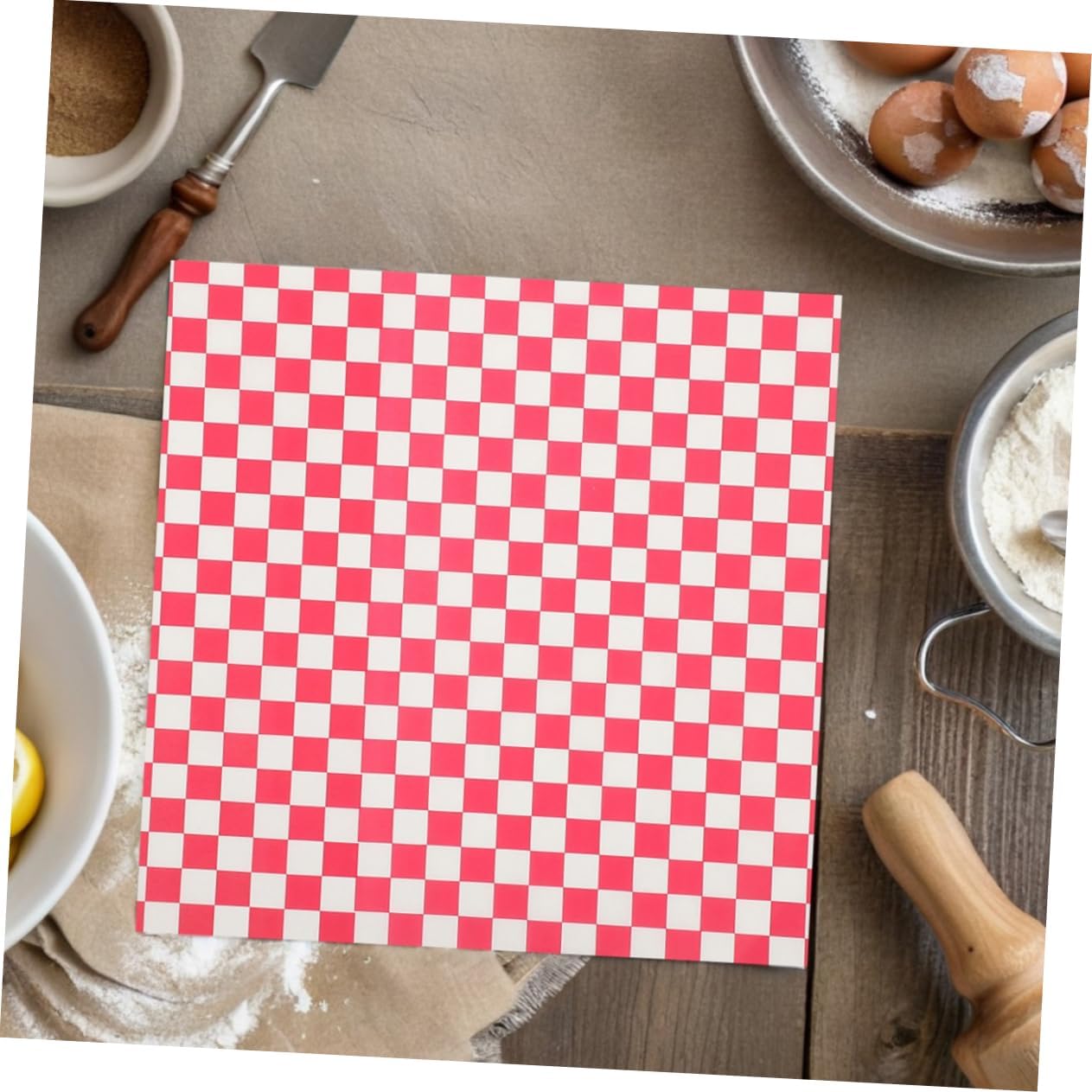Zerodeko 100pcs Wax Paper Sheets: Precut Parchment Baking Sheets For Cookies Grease Resistant Sandwich Wrapping Paper For Bread Party Picnic Assorted Color