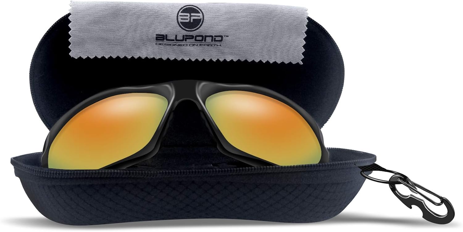 BLUPOND Sunglasses Case Semi Hard EVA Shell with Metal Hanging Hook Belt Clip Sun Glasses Storage - Image 3