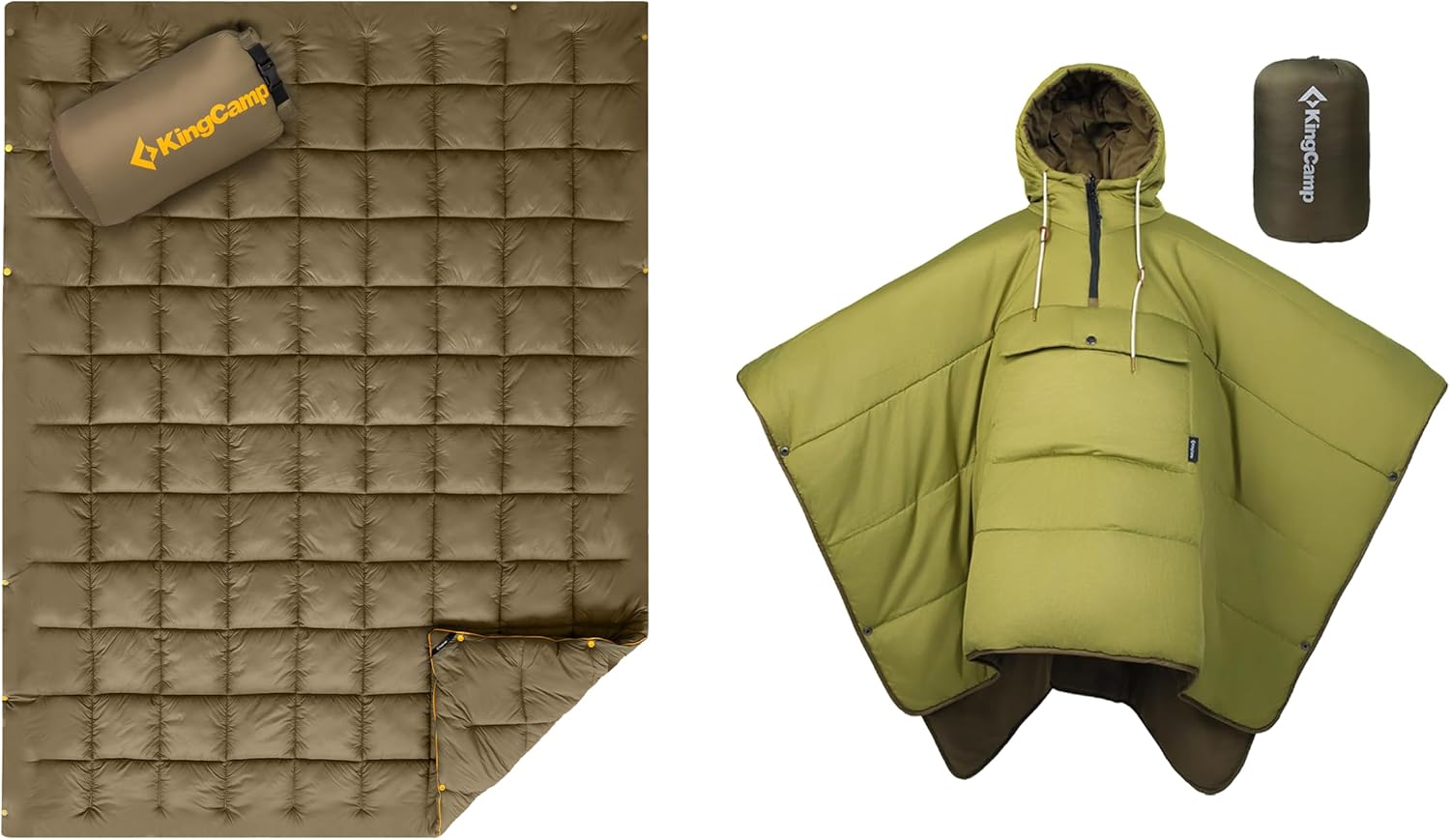 KingCamp Camping Blanket + Poncho Set