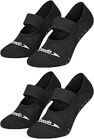 Kit 2 Pares Meia Sapatilha Antiderrapante Pilates Speedo Algodão Cotton Original