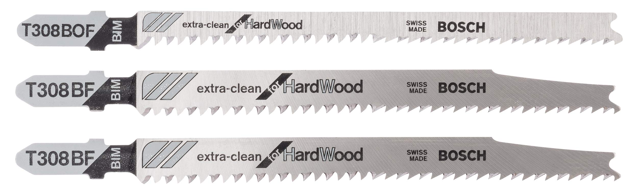 Kit de 3 Lames de Scie Sauteuse Bosch pour Bois Dur