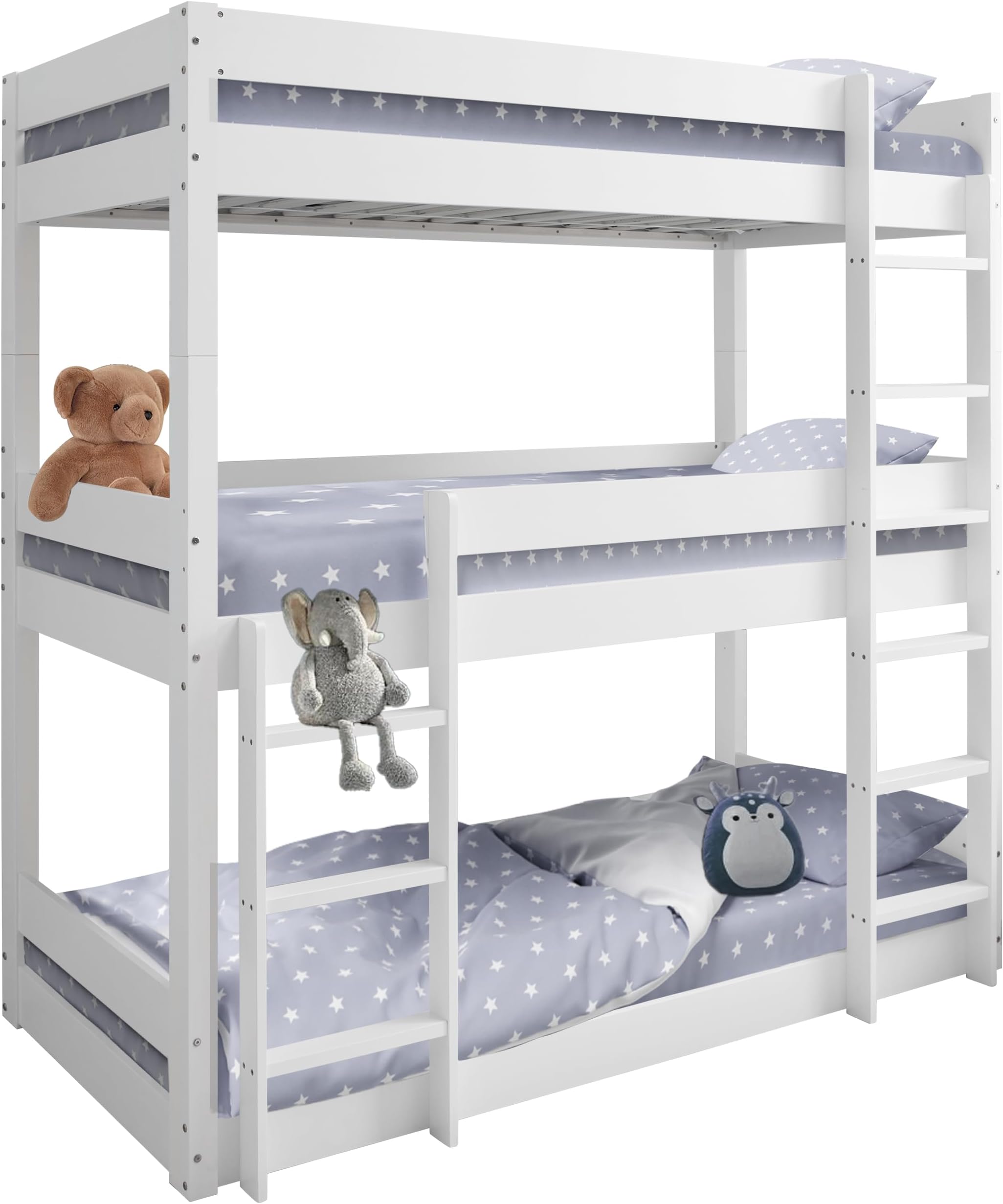 Triple Bed Bunk Beds, 3ft Triple Bunk Loft Bed, Triple Sleeper Bunk Bed