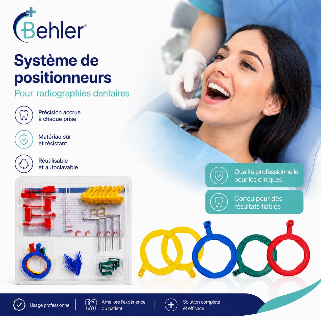 Système de Positionnement des Rayons X Dental Complet - FPS 3000 XCP Type Intraoral Anneaux Parallèles Radiographie - Kits de Soins Dentaires - Radiographie Conventionnelle