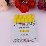 30 Pièces 7mm Sticks de cire d'étanchéité pour colle Gun,PORXFLY Mini Sticks de cire pour les sceaux Timbre, enveloppes de cartes, invitations de mariage, emballage cadeau, emballages de vin (jaune)
