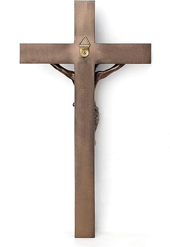 Vista 5 de Veronese Design 10 pulgadas Jesús en crucifijo Escultura de la pared del final del bronce antiguo de la resina del molde frío
