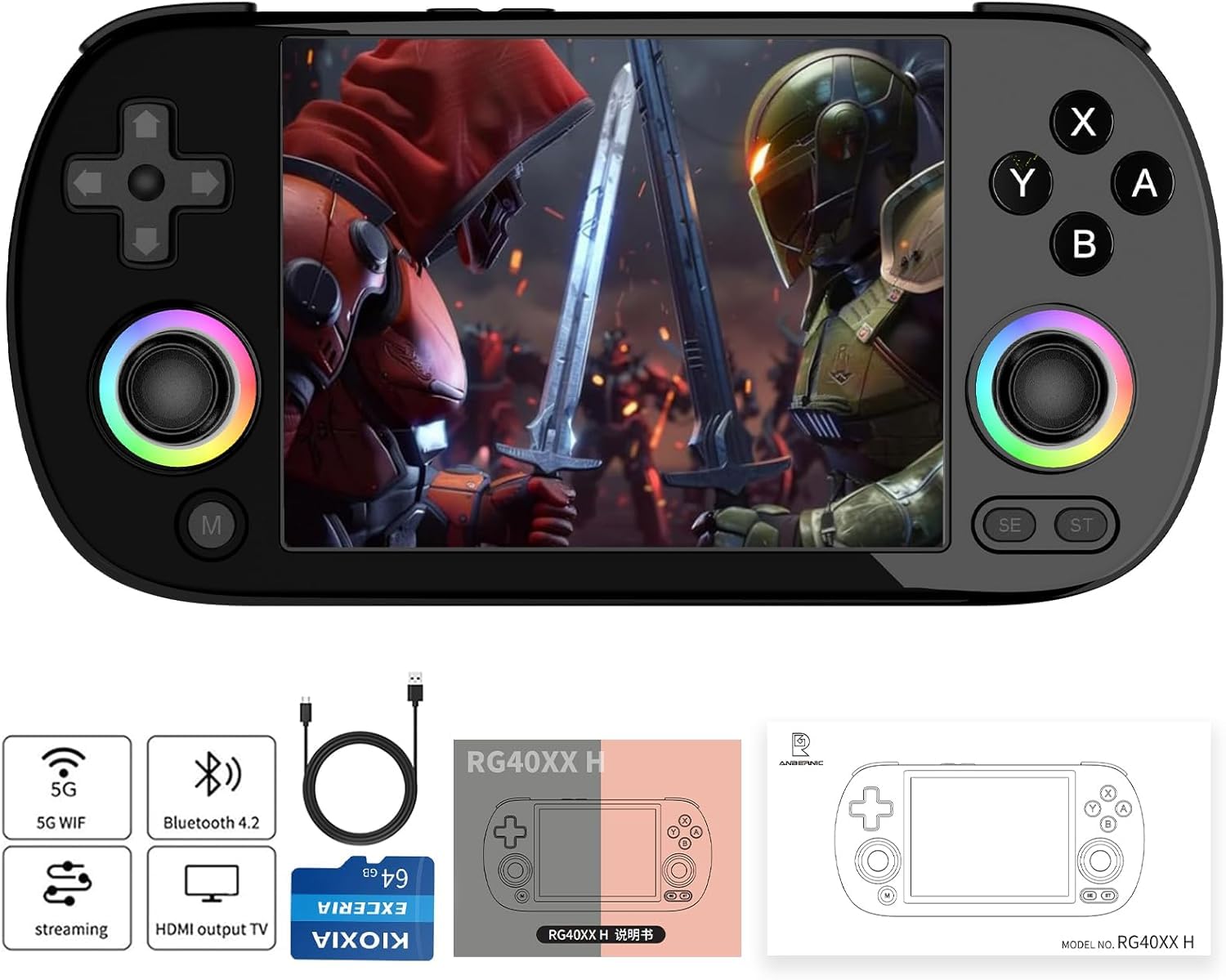 Amazon.co.jp: RG40XXH ハンドヘルドゲームコンソール 4インチ 640×480