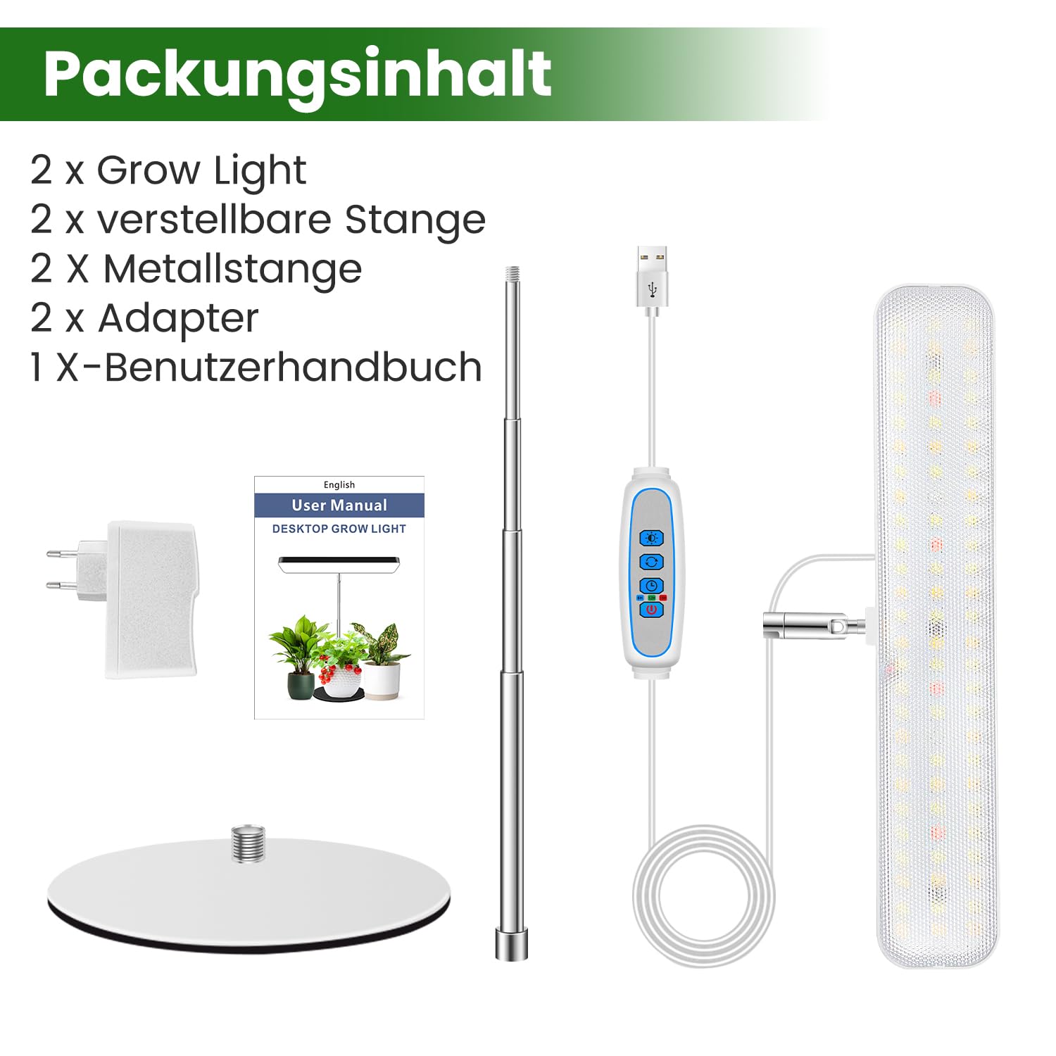 Wiaxulay Pflanzenlampe LED Mit Zeitschaltuhr – H? Produktbild-Vorschau 9