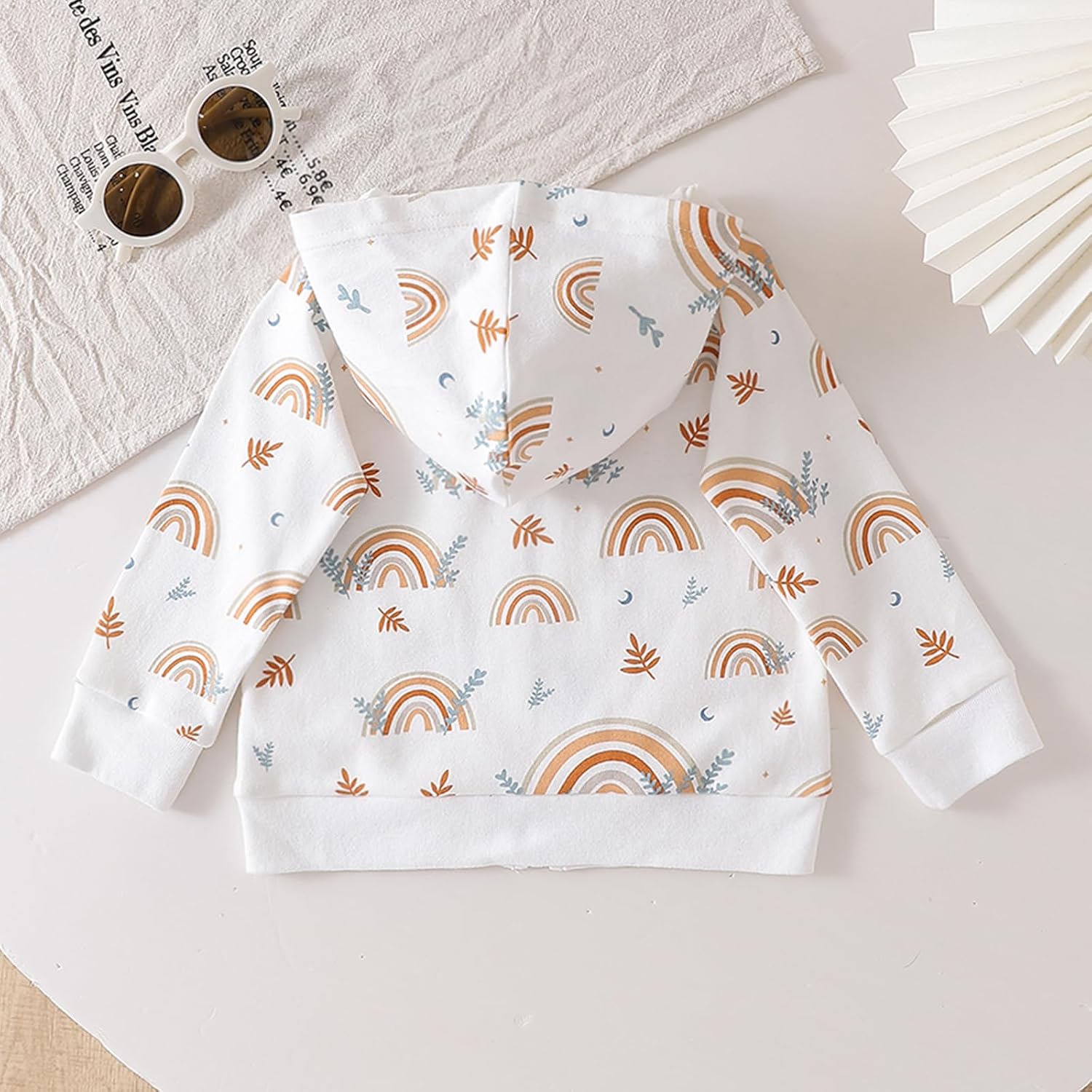 ROMPERINBOX Baby Hoodie for Boy Girl, Full Zip-up Lightweight Thin Jackets Coat Sweatshirts 0-24 Months - Image 3