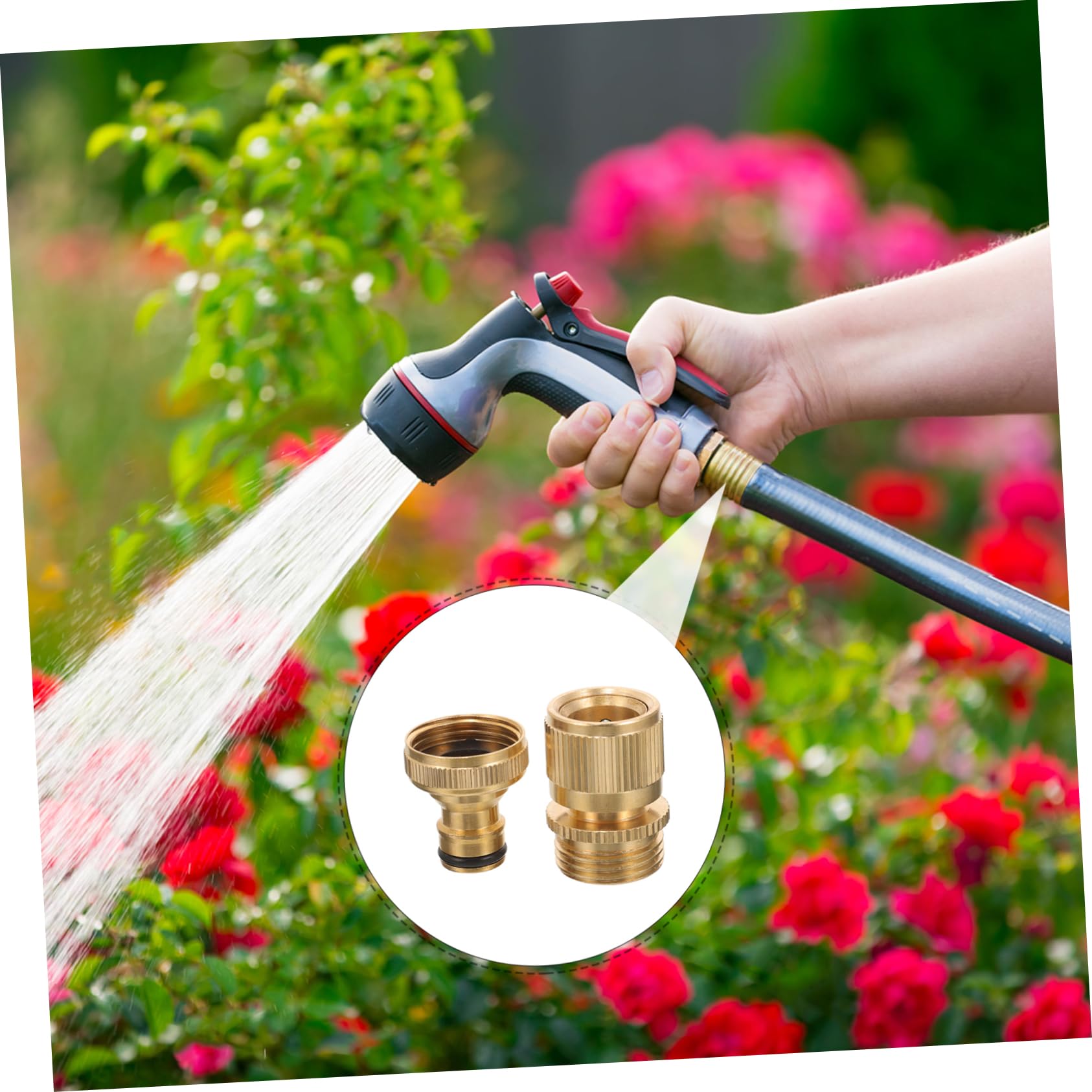 TOYANDONA 4 Juegos De Conectores Rápidos para Manguera De Jardín Adaptadores De Manguera Adaptadores De Reparación Giratorios Conectores Acopladores Tapones De Manguera De Jardín
