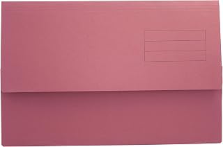 Exacompta Guildhall Plain Document Wallet, 345x245 mm, 250 gsm - Red, Pack of 50