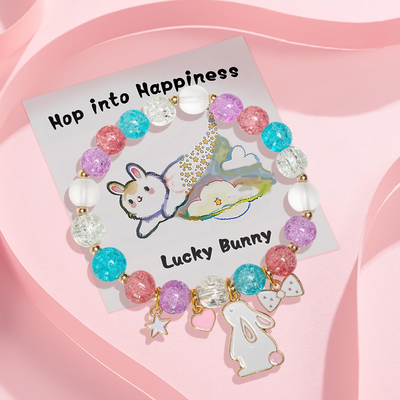 Easter Bracelets Basket Stuffers Essentials Egg Fillers Filled For Women 2026 Teens Cute Bunny Charm Decorations Accessories Gifts Rabbit Presents For Adults Female Style