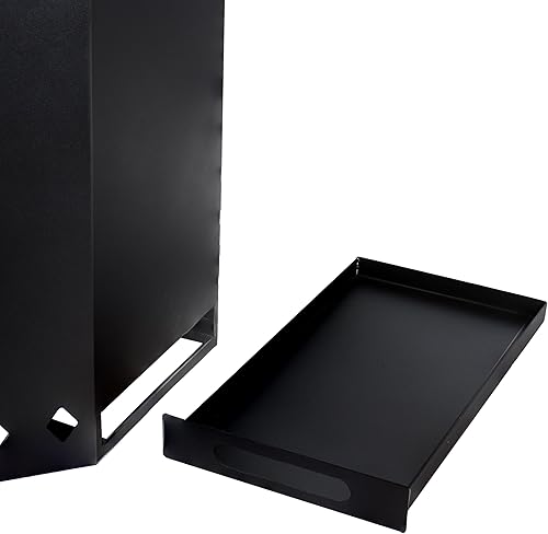 Miniatura 8 de Sunnydaze Fogata de leña sin humo con póker de troncos, de acero inoxidable, sin humo, para el patio trasero, color negro, 21.5 pulgadas