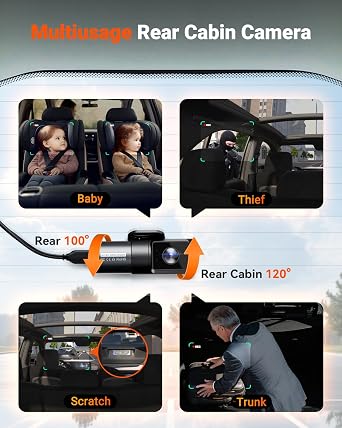 N5S 4 Channel & Hardwire Kit (12V24V to 5V) with Acc Functionality, Low Voltage Protection, Compatible with All Vantrue USB-C Dashcams