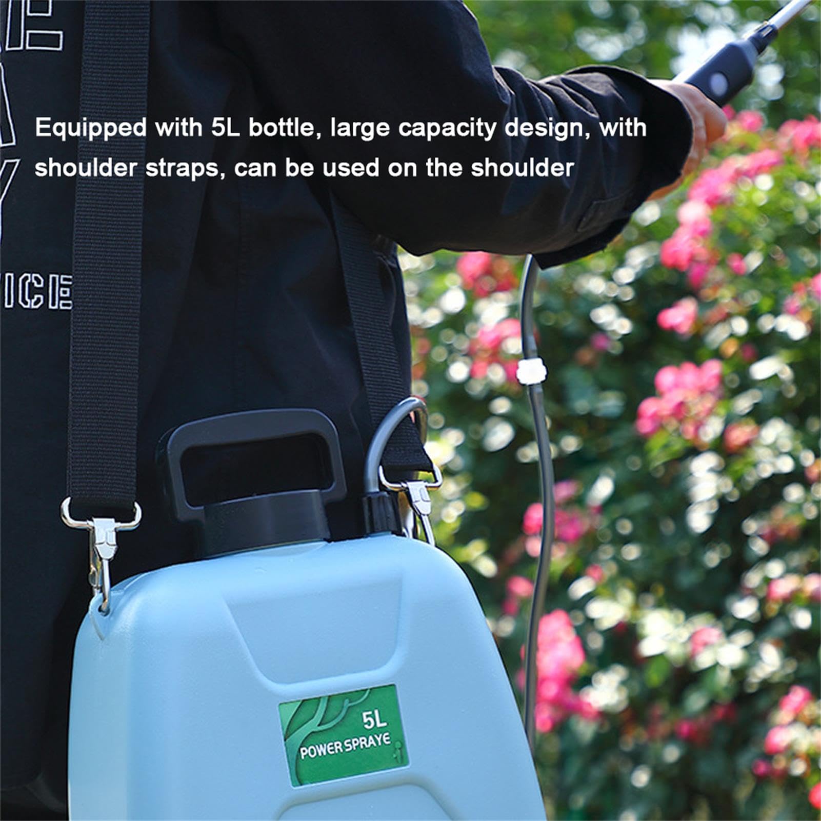 Wakects Spruzzatore Elettrico a Zaino Portatile, Annaffiatoio per Piante Giardino, Lavaggio Auto e Pulizia Domestica, Blu