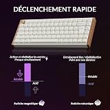 Keychron K2 HE Clavier Magnétique AZERTY, 2,4 GHz/Bluetooth 5.2, Rétroéclairage RGB, Hot-Swap, Programmez avec QMK/Via, 75% Clavier Gamer Français Compatible Mac/Windows, Édition spéciale - Blanc - 6