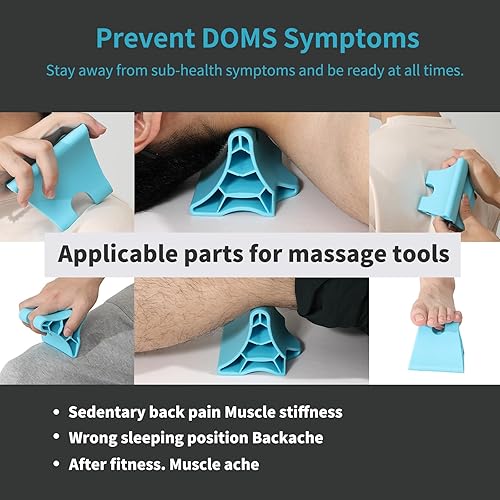 Miniatura 6 de Herramienta de masaje de punto de presión azul de mano - Disparador muscular profundo masajeador de punto de acupresión - Dispositivo de tracción