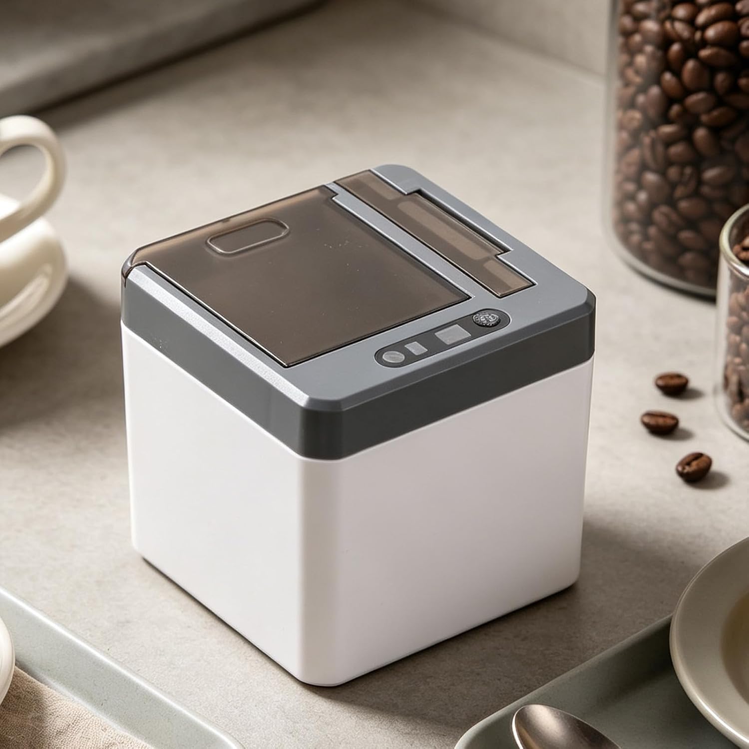 jojofuny Touchless Toothpick Holder Dispenser with Automatic Motion Sensor, Electric Abs Cubic Organizer for Living Room and Travel Bags, Space Saving and Easy to Clean Storage Box image 5