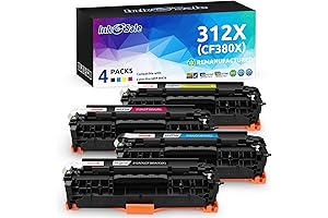 INK E-SALE Remanufactured Toner Cartridge Replacement for HP 312A 312X (4-Pack) CF380X CF381A CF382A CF383A