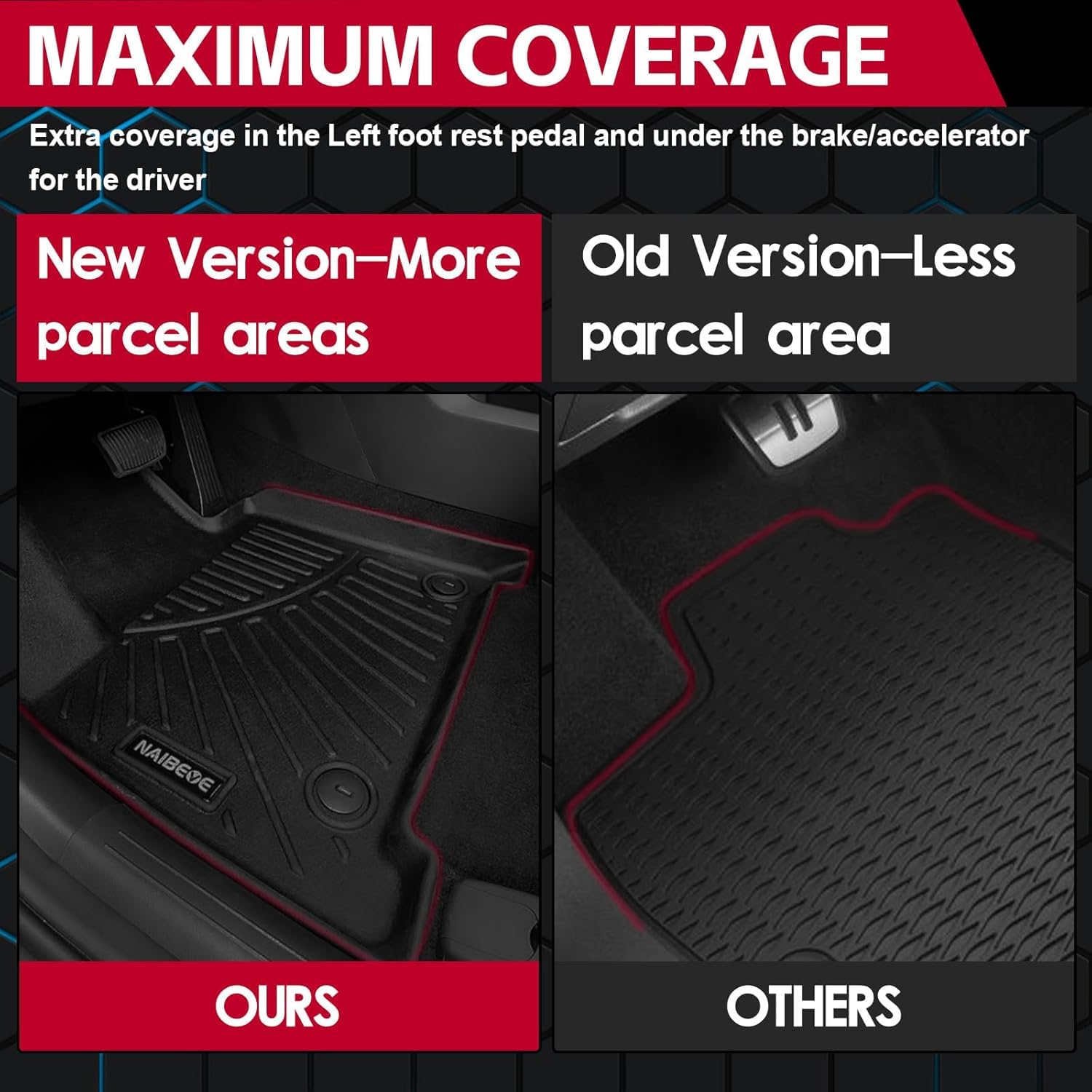 Naibeve Floor Mats for 2013-2016 Mazda CX-5 - All Weather Custom for Mazda CX-5 Floor Mats Liners 2 — view 5